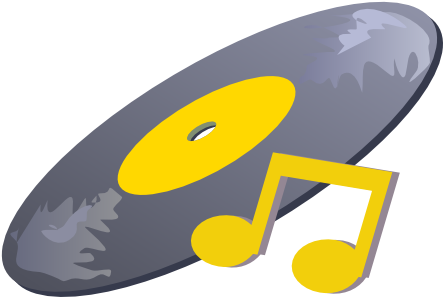 This Free Clipart Png Design Of Record With Musical - Free Music Clip Art (600x386)