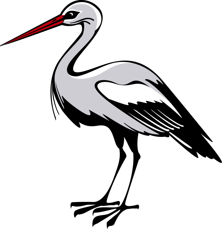 Coat Of Arms Stork Clipart White Stork Crane Clip Art - Stork Coat Of Arms (900x929)