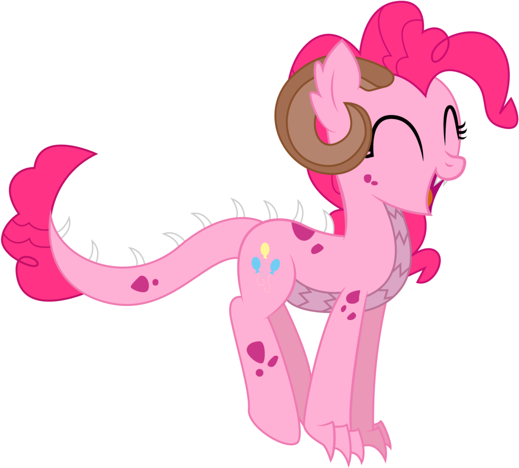 Dragonchaser123, Base Used, Dracony, Eyes Closed, Happy, - Bases My Little Pony Pinkie Pie (1107x1024)