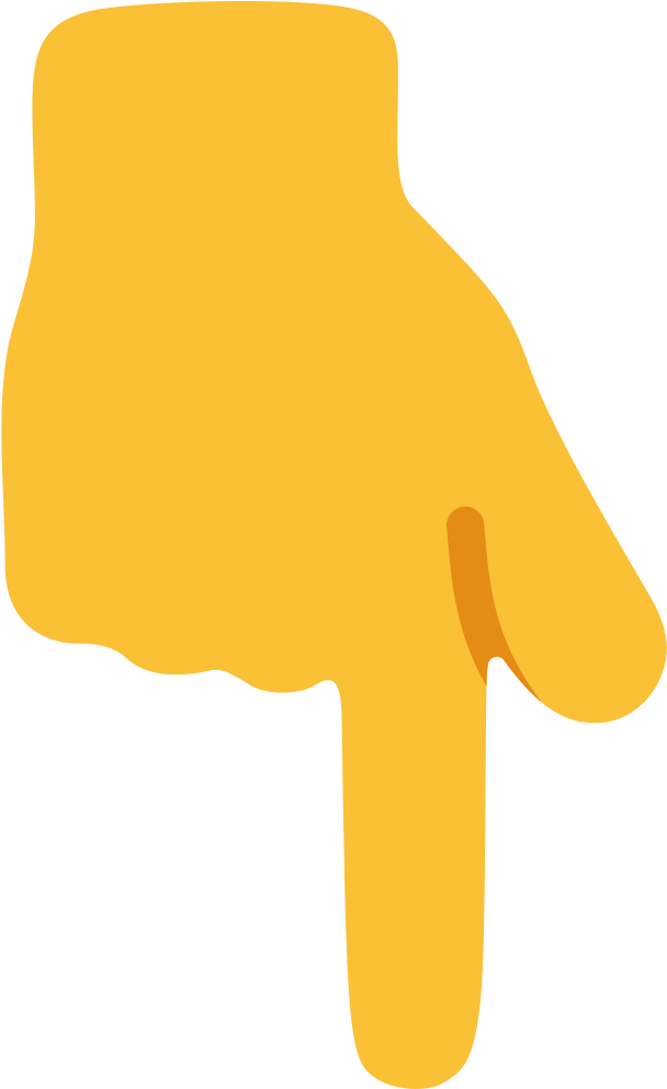 File Emoji U1f447 Svg Wikimedia Commons Free Finger - Finger Pointing Down Png (1024x1024)