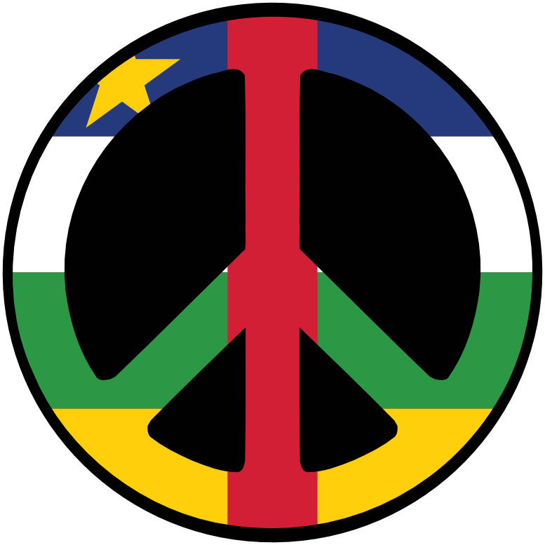 Central African Republic Peace Symbol Flag 4 Flags - Central African Republic Symbols (777x777)