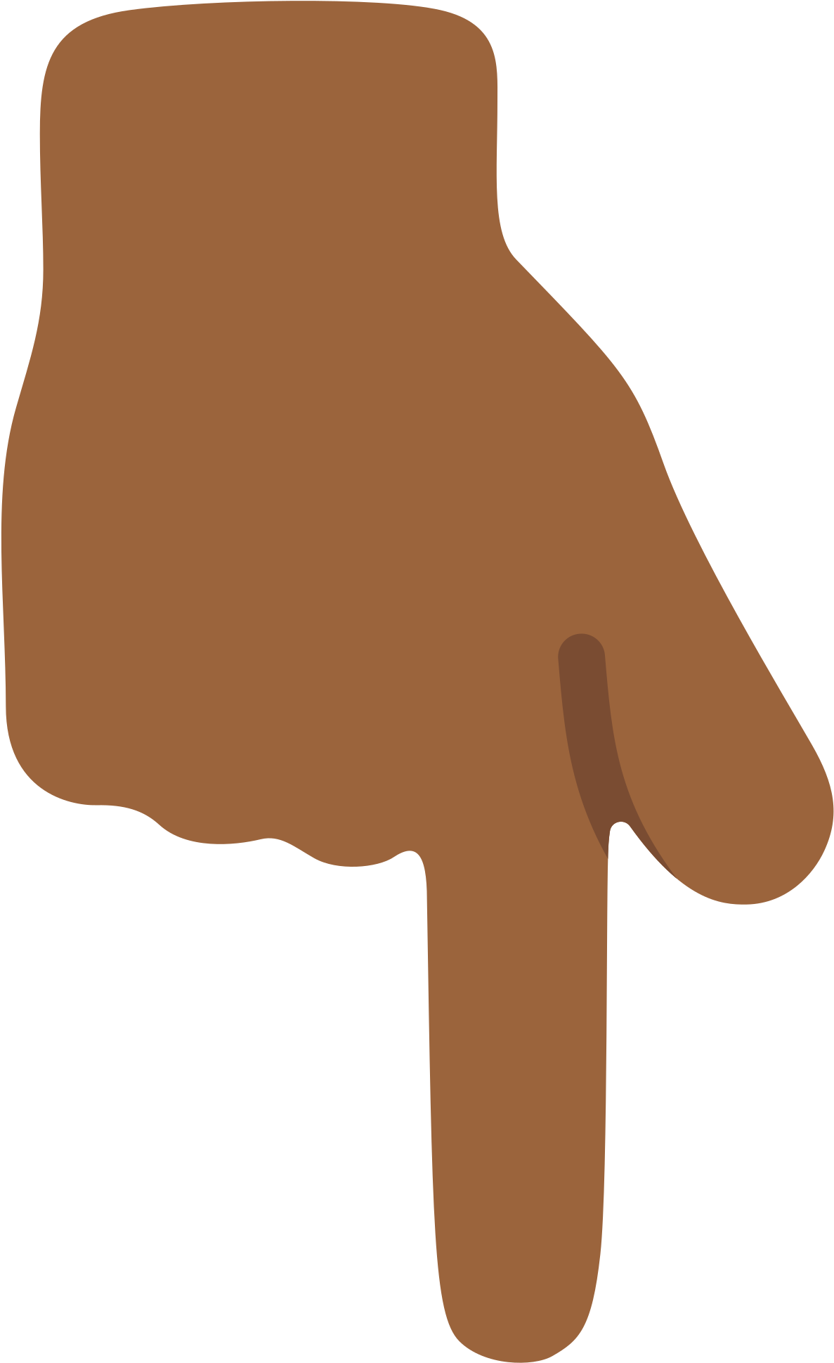 Finger Pointing Down Emoji Png Svg Stock - Brown Finger Pointing Down Emoji (2000x2000)