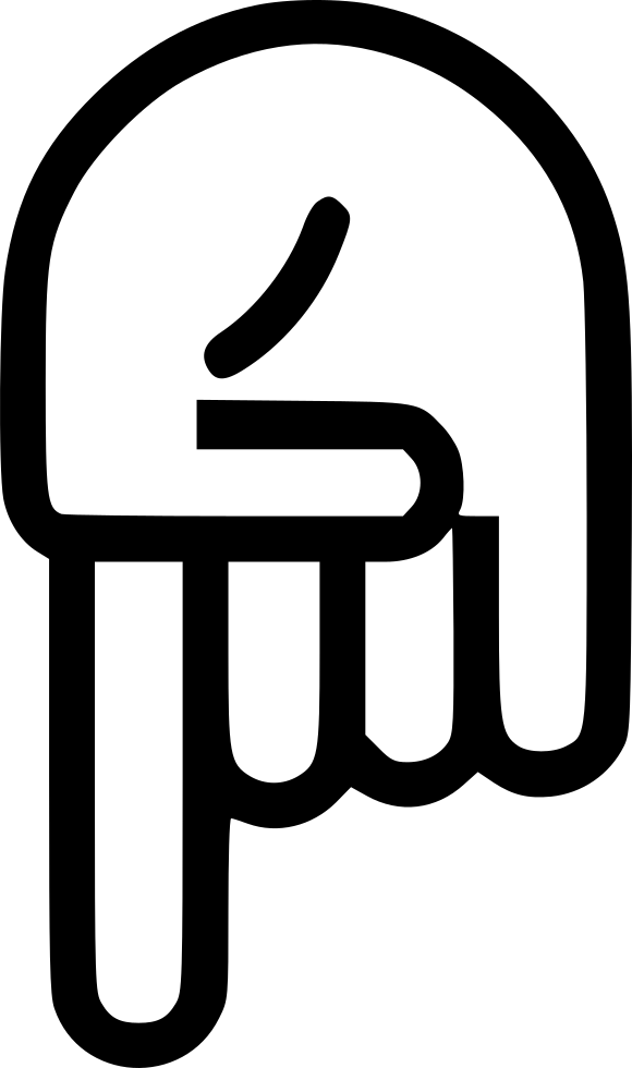 Finger Pointing Down Png - Logo Telunjuk Tangan Png (580x980)