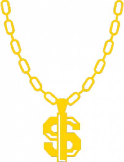 Thug Life Chain Dollar Sign Chain Png - Thug Life Png (400x520)