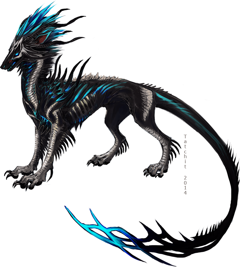 Clipart Freeuse Gatehound By Tatchit On Deviantart - Mythical Wolf Dragon Hybrid (800x888)