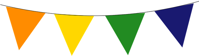 Decorations Clipart Festival - Party Triangle Banners Transparent (640x480)