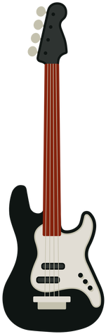 Jpg Black And White Guitar Musical Instrument Icon - Black Electric Guitar White Pickguard (512x512)