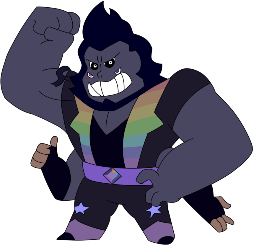 Gorilla Clipart Ferocious - Fusion Obsidian Steven Universe (896x891)