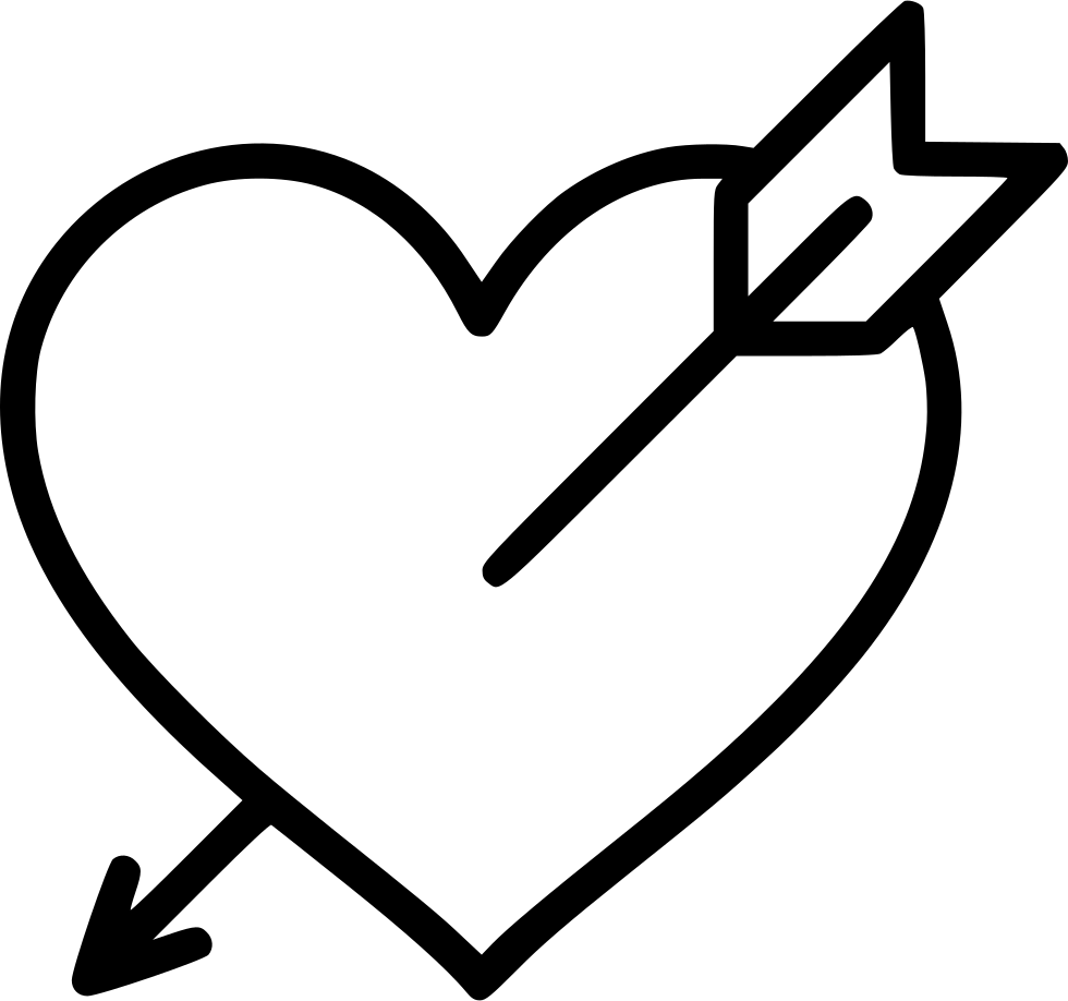 Love Valentine Santa Heart Arrow Svg Png Icon Free - Arrow (980x918)