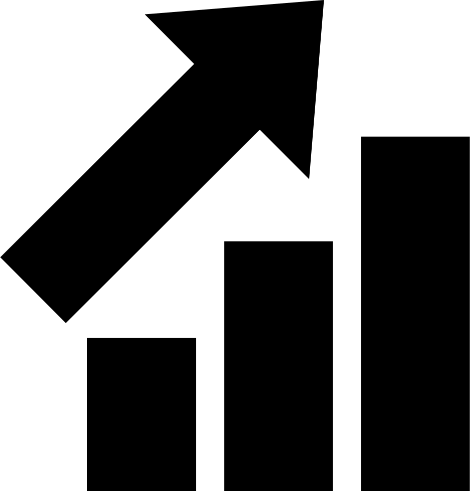 Bars Graphic With Ascendant Arrow Comments - Flecha Ascendente Icono (938x980)