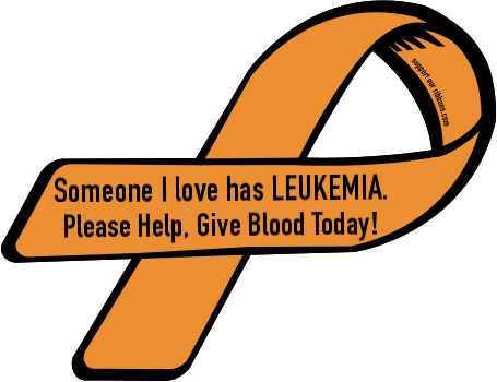 Someone I Love Has Leukemia - Type 1 Diabetes Ribbon (455x350)