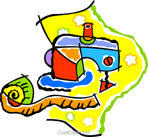 Sewing Machine Royalty Free Vector Clip Art Illustration - Sewing Machine Royalty Free Vector Clip Art Illustration (480x444)