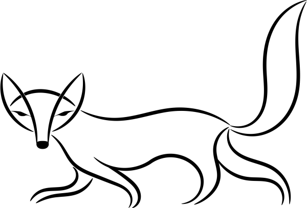Fox Clipart Black And White 5 Nice Clip Art - Fox Clipart Black And White 5 Nice Clip Art (600x407)