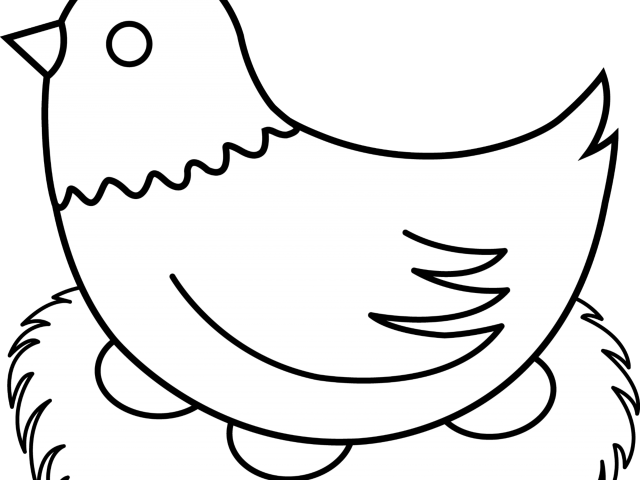 Nest Clipart Hen - Hen Farm Animal Chicken Drawing (640x480)