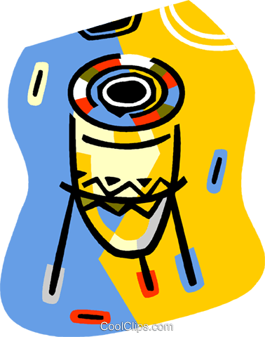 Bongo Drum Vektor Clipart Bild Vc018050 Coolclipscom - Clip Art (378x480)