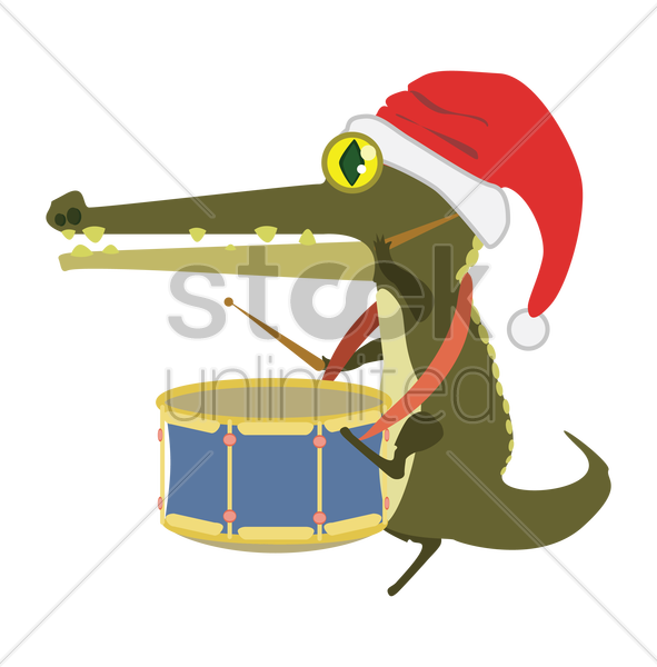 Alligator Playing Drums Clipart Alligators Crocodile - Alligators (591x600)