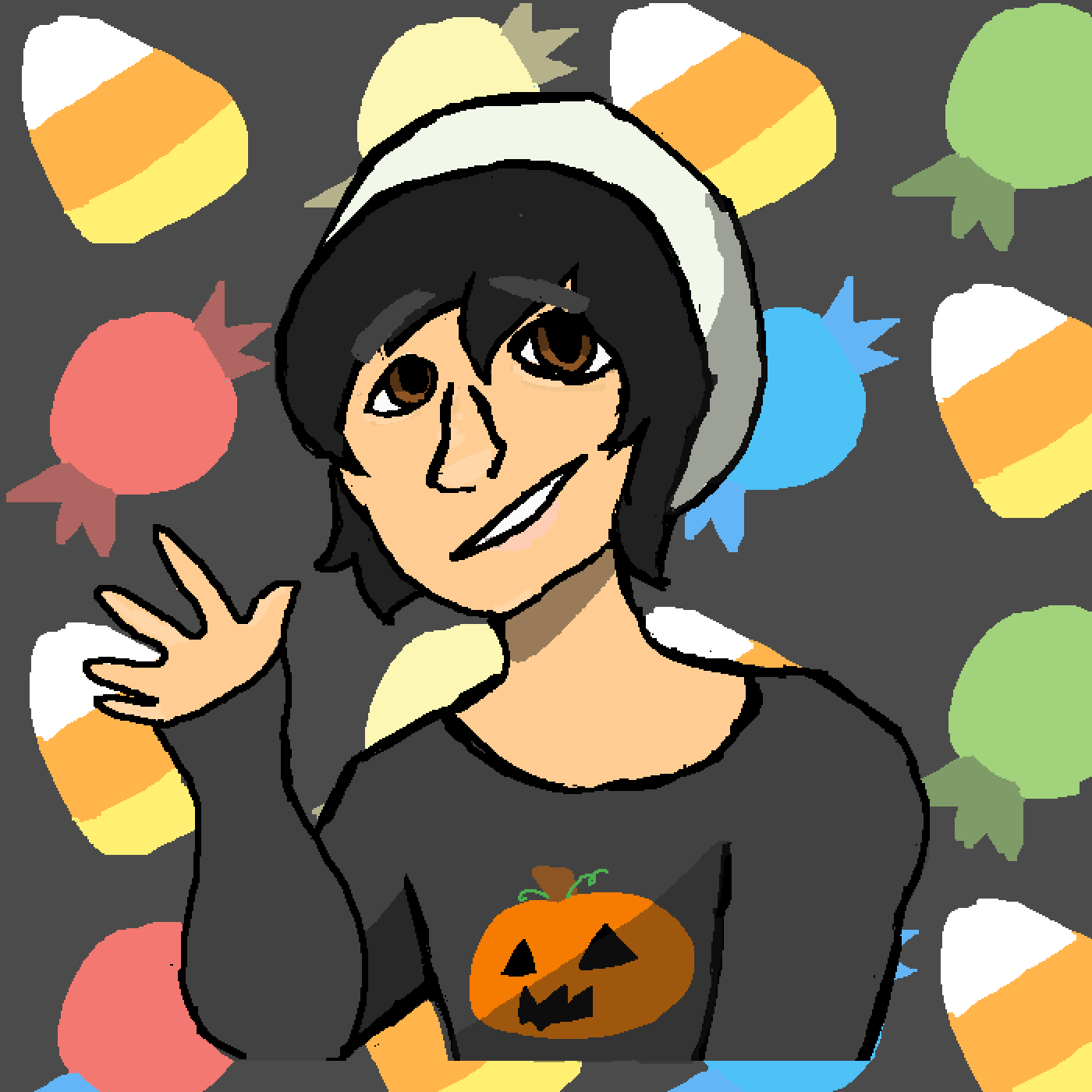 Trick Or Treat - Cartoon (1400x1400)