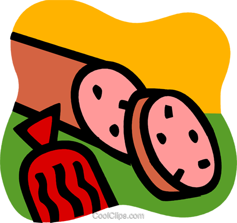 Cold Cuts Royalty Free Vector Clip Art Illustration - Cartoon Cold Meats Png (480x450)