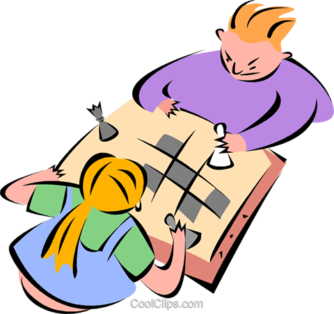 Chess Game In Progress Royalty Free Vector Clip Art - Illustration (480x452)
