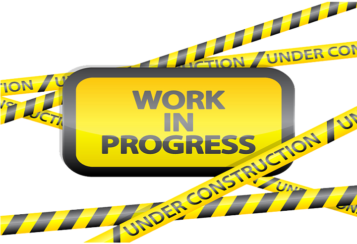 Transparent Work In Progress Clipart Work In Process - Under Construction Work In Progress (719x505)
