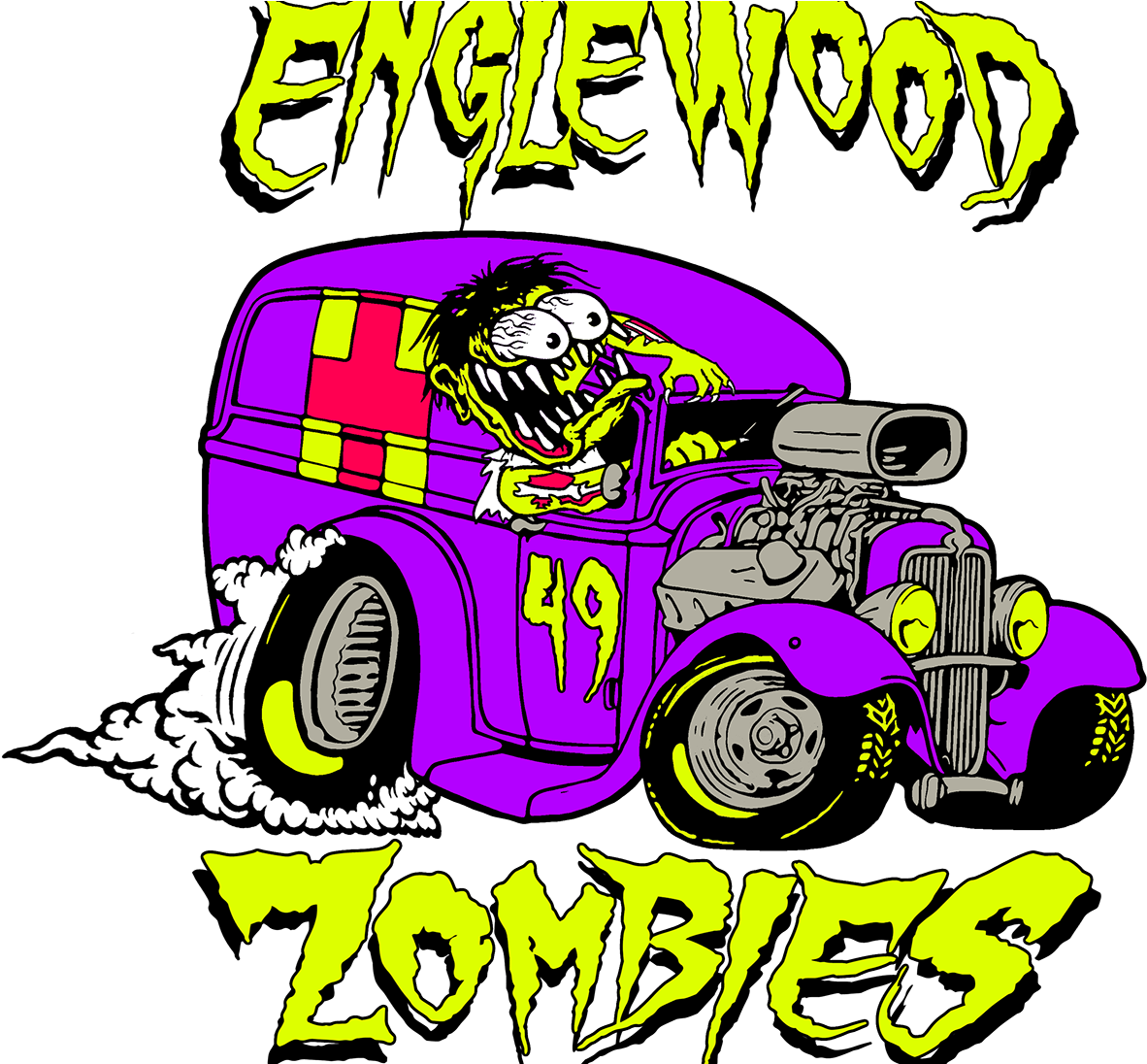 Chicago Fire Dept Englewood Ems Team T-shirt Design - Illustration (1400x1095)