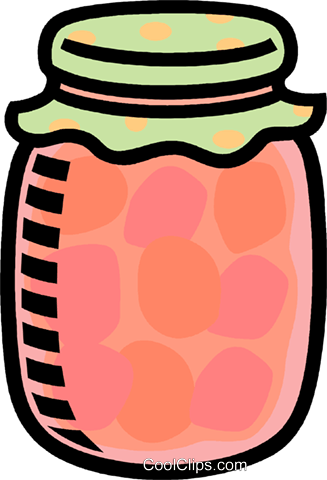 Jar Of Preserves Royalty Free Vector Clip Art Illustration - Pot Of Jam (327x480)