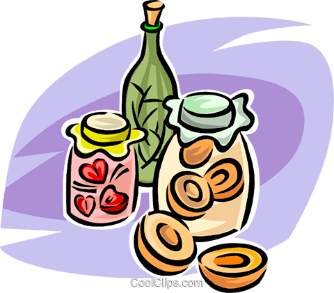 Jars Of Preserves Royalty Free Vector Clip Art Illustration - Jars Of Preserves Royalty Free Vector Clip Art Illustration (480x421)