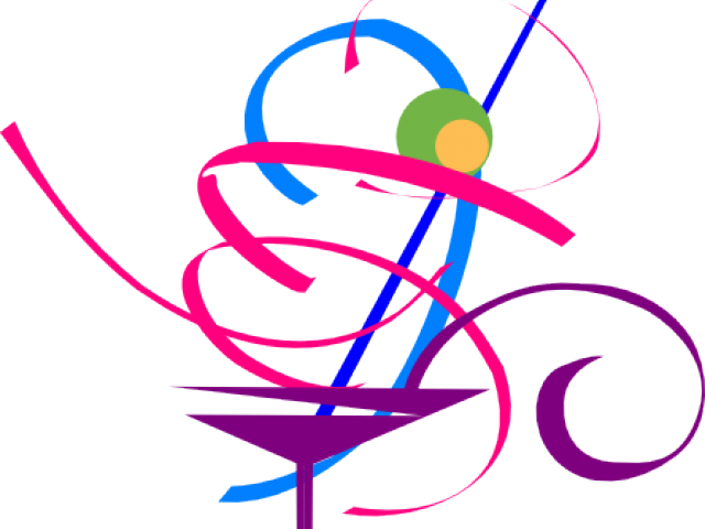 Glasses Clipart Mixed Drink - Cocktail Party Clipart (640x480)