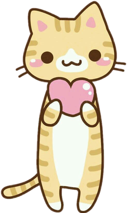 Cats Catcute Catkawaii Kawaii Orange Little Littlecat - Kawaii Valentines (659x1066)