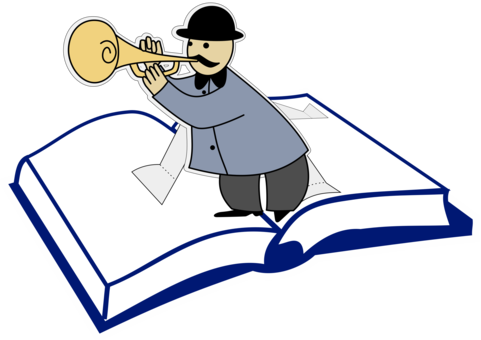 Pop Up Book Download Drawing Pop Up Ad - Open Book Clip Art Blue (481x340)