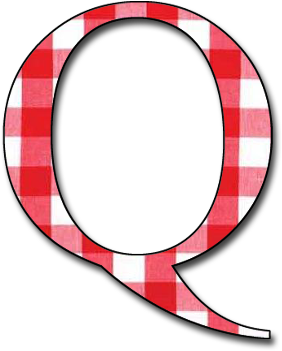 Ꭿϧc ‿✿⁀ Picnic Tablecloth, Backyard Picnic, Red Gingham, - Letter Q Transparent Background (1200x1200)