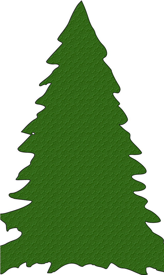 Clip Art Christmas Tree Outline - Green Clipart Plain Christmas Tree (640x1095)