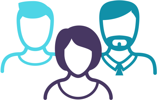Team Of Three People - Agile Team Icon Transparent Background (556x359)