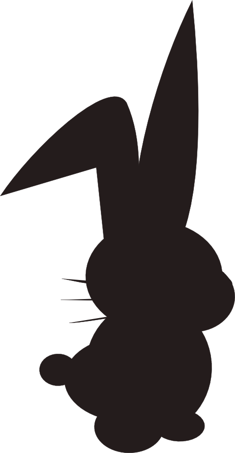 Silhouette At Getdrawings Com Free For Personal - Bunny Clipart With Transparent Background (480x927)
