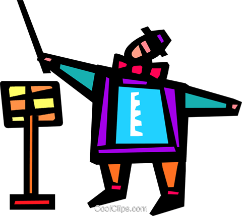 Orchestra Conductors Royalty Free Vector Clip Art Illustration - Orchestra Conductors Royalty Free Vector Clip Art Illustration (480x430)