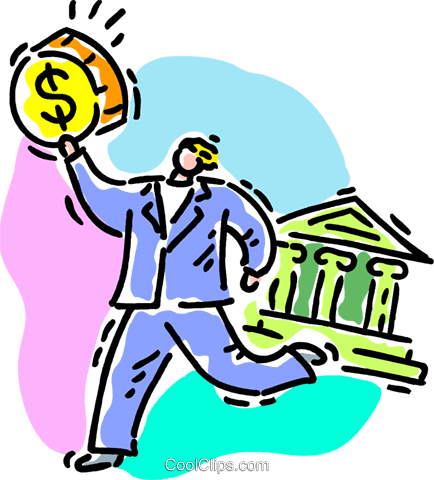 Bank Loan Concept Royalty Free Vector Clip Art Illustration - Bank Loan Clip Art (434x480)