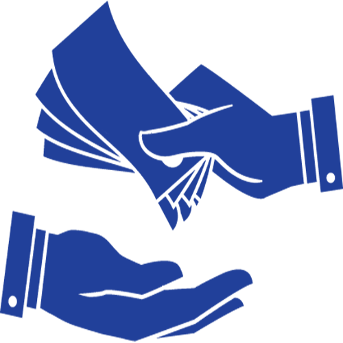 Transparent Stock Handshake Clipart Micro Finance - Hands Money Icon (500x500)