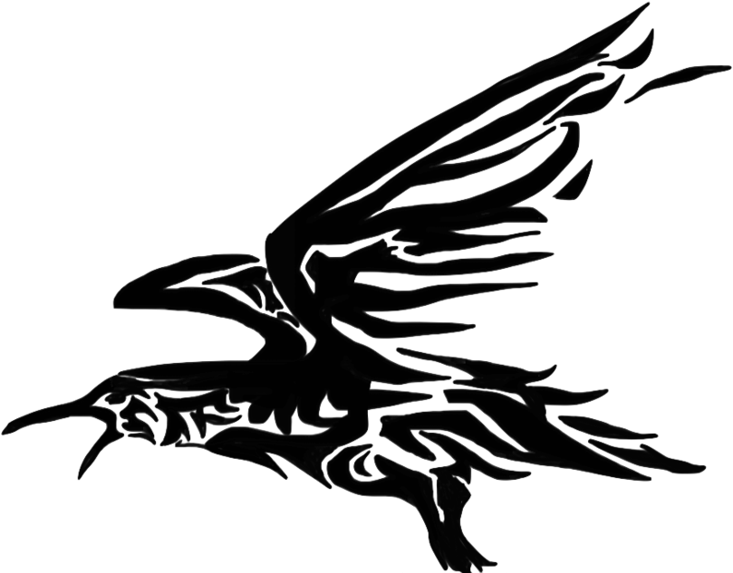 Clipart Seagull Tribal Art By Sailingseawolf On Deviantart - Raven Transparent Tribal Bird Png (1188x673)