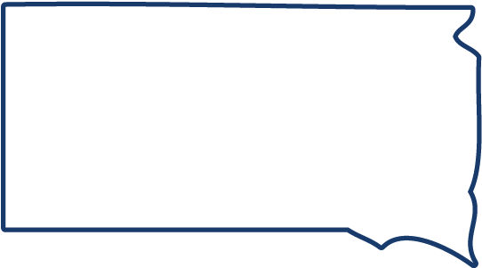 South Dakota - Line Art (602x602)