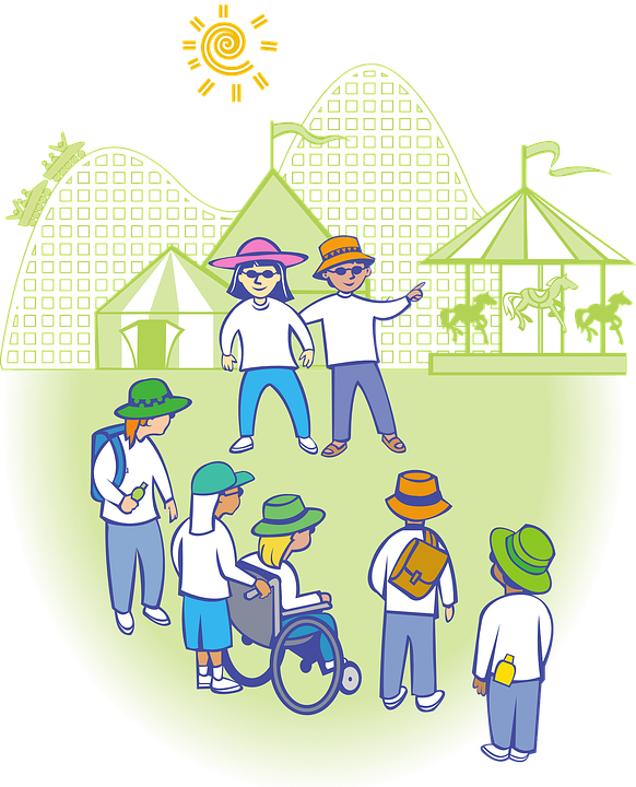 Clip Art - Amusement Park Clipart (582x720)