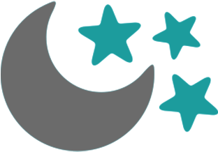 Elderly Night Caregiving Home Care - Vector Graphics (400x400)