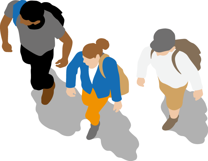 Put Your Best Foot Forward - People Walking Png Cartoon (800x619)