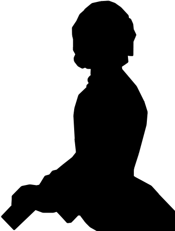 Florence Nightingale Shape - Hitchcock Silhouette (382x480)