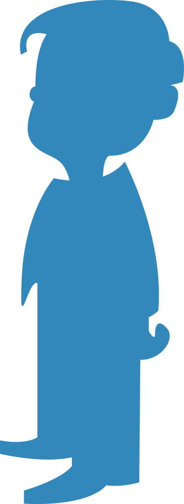 1) Download The Boy Or The Girl Image - Cartoon Child Silhouette (366x1000)