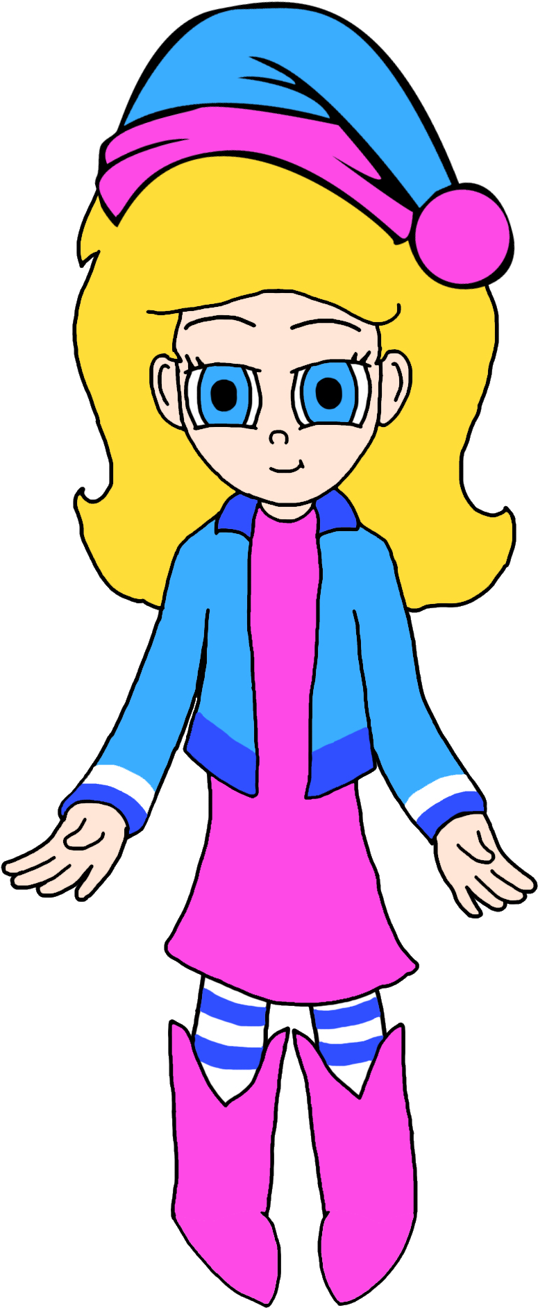 Jenny Chupa-chups With Her Winter Hat On - Cartoon (775x1884)