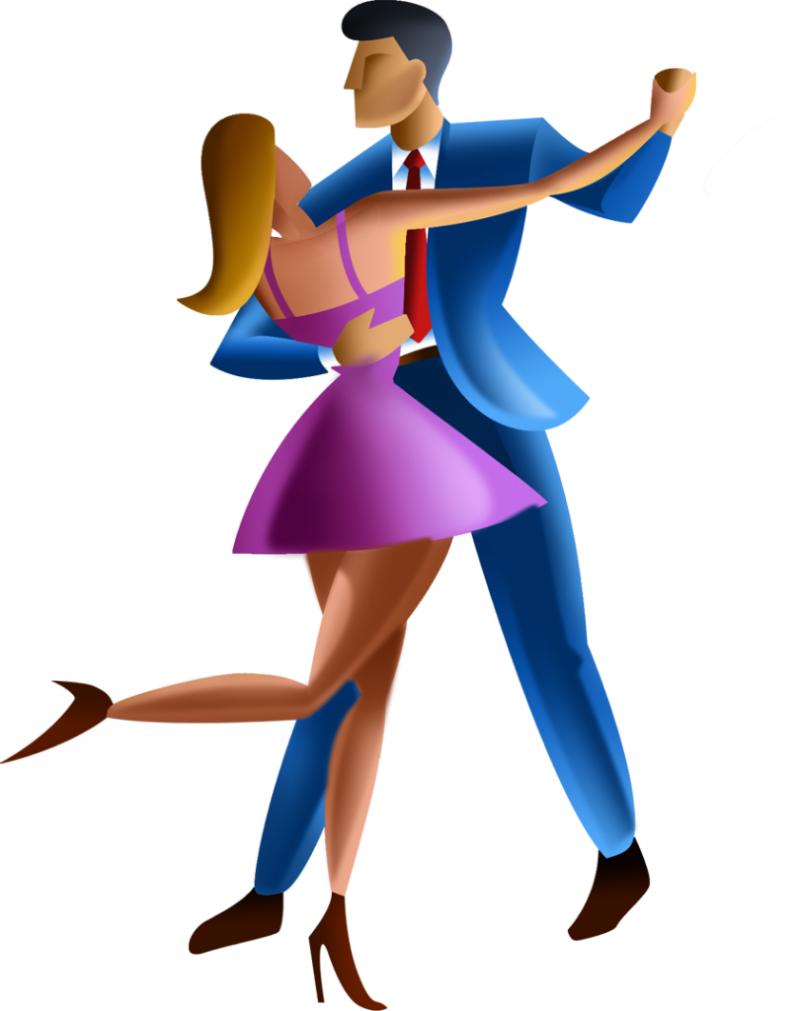 Waltz Dancing Clip Art - Parejas Bailando Dibujos Animados (800x1011)