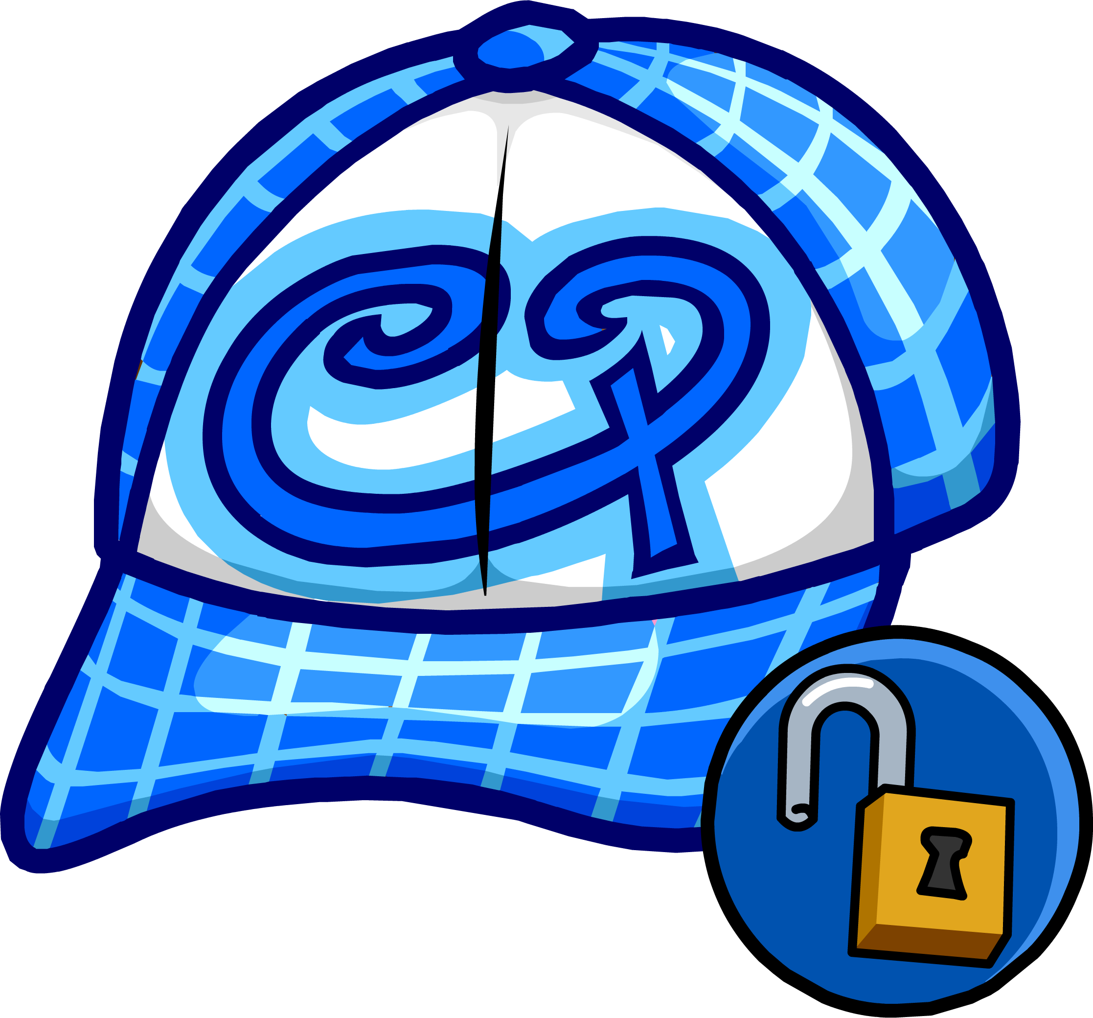 Blue Skater Hat - Club Penguin Cp Cap (2234x2080)