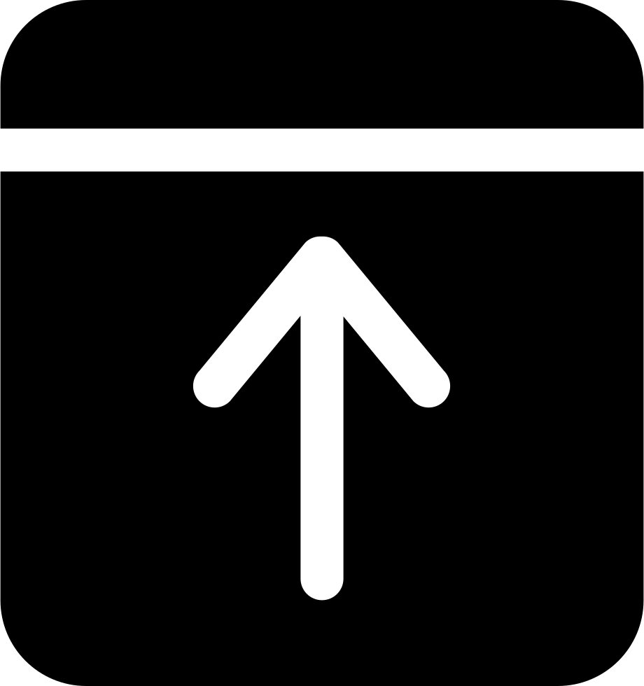 Up Arrow Black Square Button Comments - Bouton Flèche Haut Png (920x980)