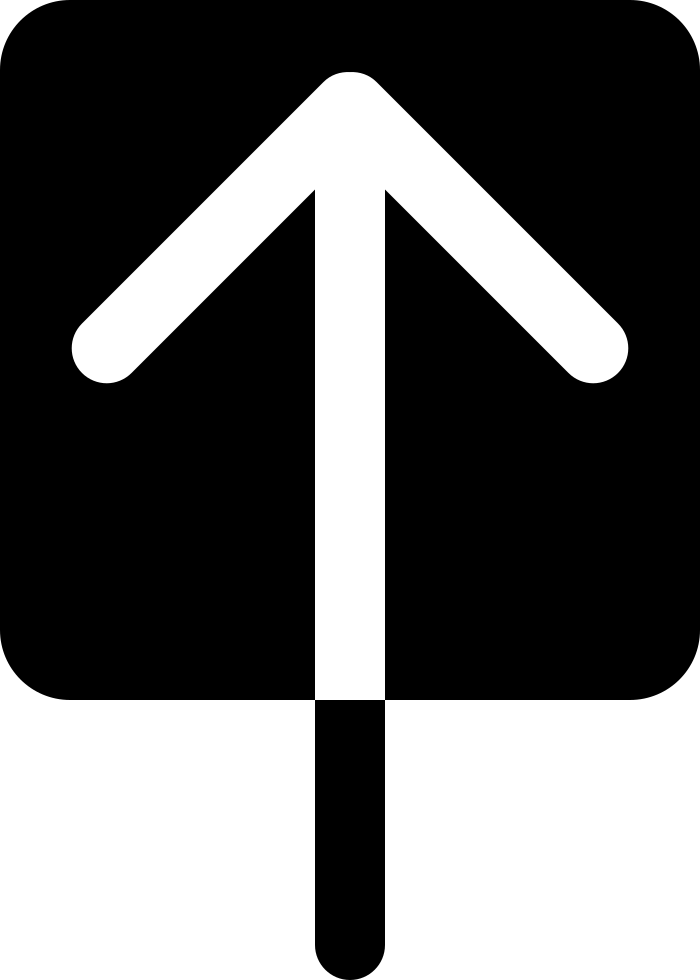 Up Arrow Entering In Black Square Comments - Upload Png White Cloud (700x980)