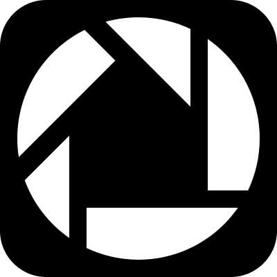Picasa Symbol On Black Square Background Vector - Victimas De La Monotonia (400x400)